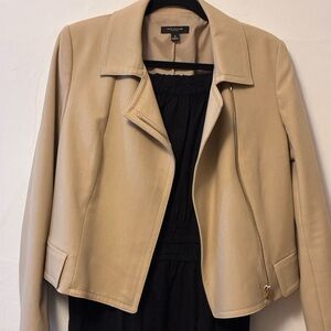 Ann Taylor Cropped Trench Tan Sz 8